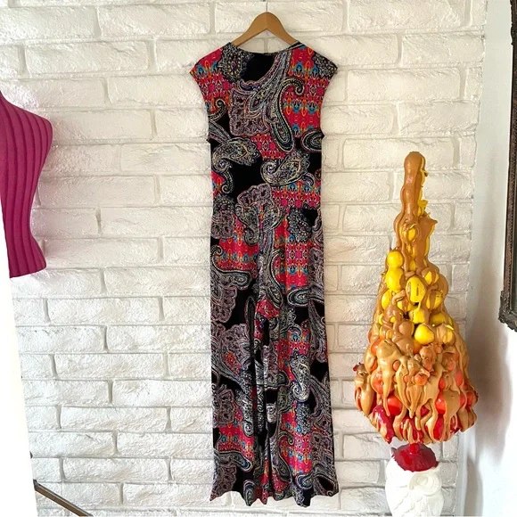 Ralph Lauren Paisley Jumpsuit Sz M P-36 - Picture 3 of 6